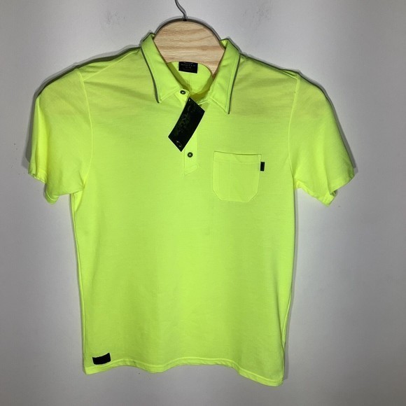 Oakley Mens Short Sleeve Golf Polo Yellow Size Medium NWT - Picture 2 of 6